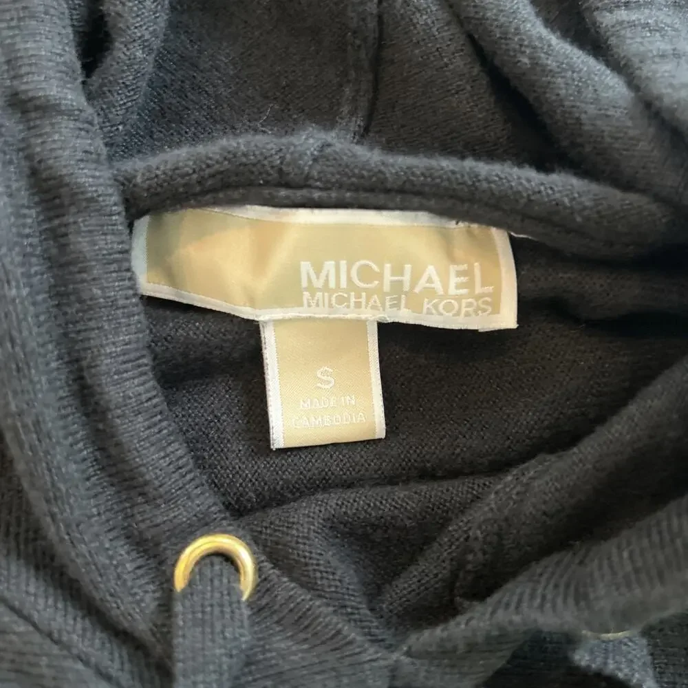 Michael Kors Women’s Small Black Long Sleeve Pull Over Hoodie